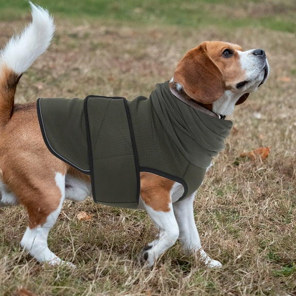 COMPUKAS Dog Calming Diffuser Dog Anxiety Vest Olive Green For Travel 1Pack