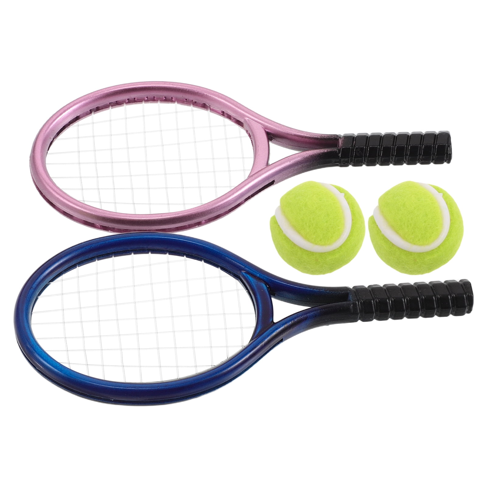 Assorted Rackets COMPUKAS Dollhouse Items Assorted Color Plastic Racket Kit for ...