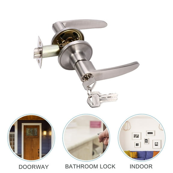 COMPUKAS Door Lock Bedroom Door Locks Zinc Alloy Smooth Handle Fits Most Furniture