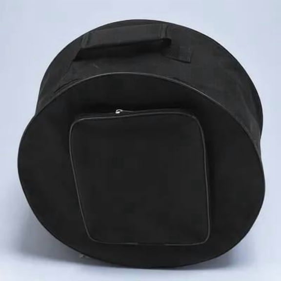 COMPUKAS Black Snare Drum Carrying Bag, Portable Case for Secure Instrument Storage and Easy Transport