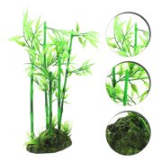 COMPUKAS Artificial Fish Tank Plant Bamboo Model Plastic Aquarium Decor for Serene Water Environment