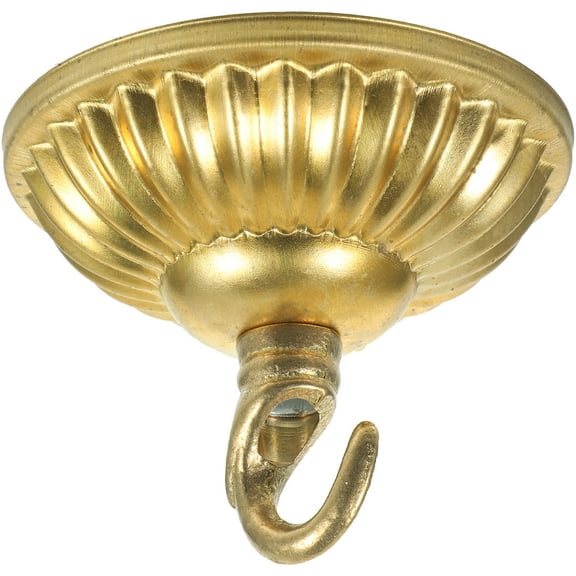 COMPUKAS Durable Lamp Hook Plate for Ceiling Light Canopy in Golden Copper 1Pack