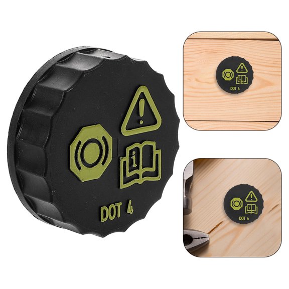 COMPUKAS Durable Plastic Brake Oil Cap for Car Easy to Install Leak Resistant Replacement Part