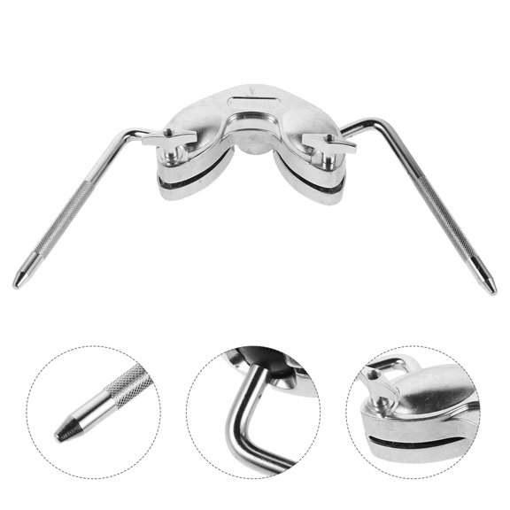 COMPUKAS Durable Plated Silver Floor Tom Drum Bracket with Easy Setup and Stable Tom Holder Clamp