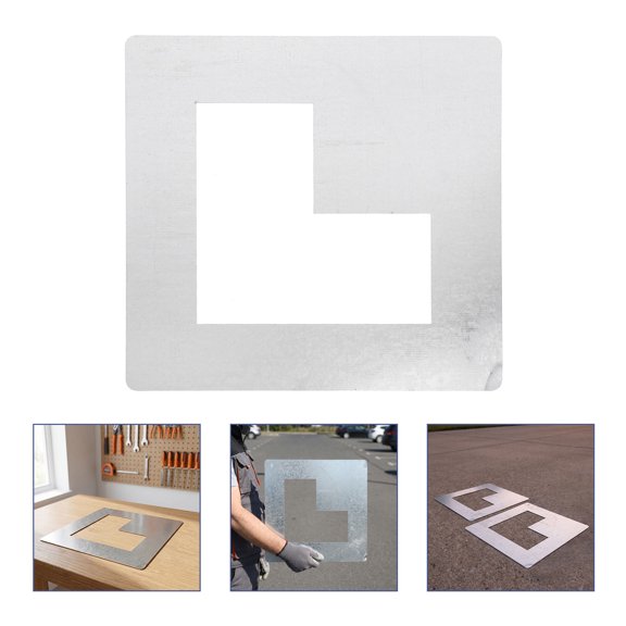 COMPUKAS Durable Reusable Parking Space Paint Stencil with L Corner Design for Pavement Marking