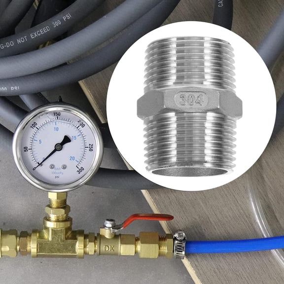 COMPUKAS Easy Install Stainless Steel Pipe Coupling Adapter for Garden Irrigation and Fire Hydrants