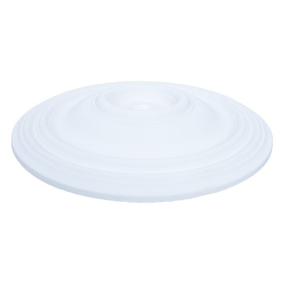 COMPUKAS Easy Install White Ceiling Medallion for Fan Canopy and Overhead Light Fixture Decorative Plate