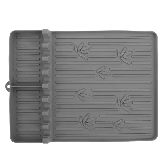 COMPUKAS Easy To Clean Grill Silicone Mat Grey BBQ Side Shelf Pad 1Set For Outdoor Camping