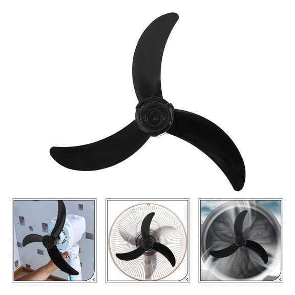 COMPUKAS Black Electric Fan Blade Leaves for Floor Fan Replacement, Balanced Calibration, 1 Pack