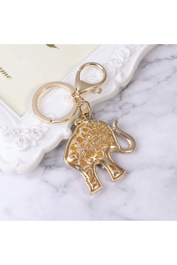 Elephant Key Ring Alloy Keychain Pendant Durable Multi Color Decoration Accessory