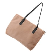COMPUKAS Khaki Large Velvet Handbag Bucket Bag Lightweight Wear Resistant