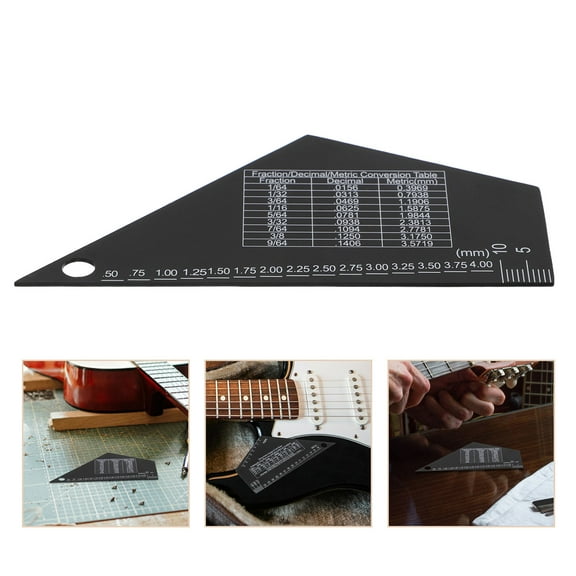 COMPUKAS Fret Leveling Tool 1Pack Black Metal Guitar Maintenance Tool for Instrument Repair and Musicians