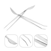 COMPUKAS 2-Piece Gardening Tool Set with Curved Tip Bonsai Tweezers Stainless Steel for Precise Plant Care and Effective Weeding