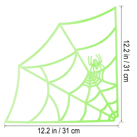 COMPUKAS Glow In The Dark Luminous Spider .4 Inches Diameter Black And Light Green For Decoration 1 Set