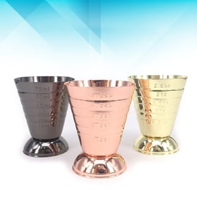 COMPUKAS 304 Stainless Steel Measuring Cups Set, Multi-Function Jigger and Wine Cup for Accurate Liquid Measurement