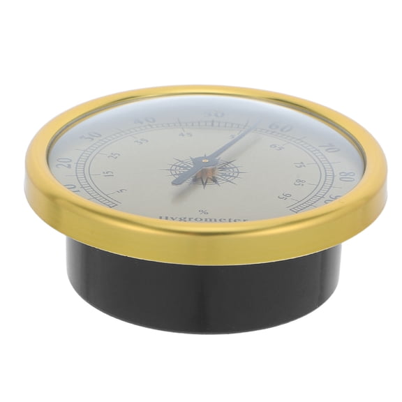 COMPUKAS Golden Analog Hygrometer with 2% RH Precision Mechanical Indoor Humidity Gauge for Accurate Moisture Measurement