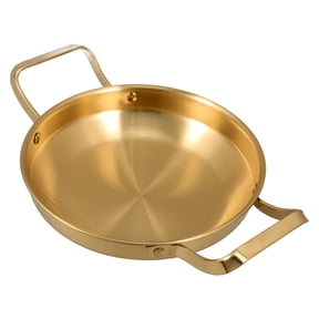 COMPUKAS Golden Stew Pot with Double Handle 1Set Stainless Steel for Cooking and Frying Needs
