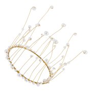 COMPUKAS Gorgeous Queen Crown, White, Perfect for Birthday and Wedding Cake Toppers