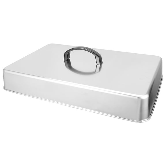 COMPUKAS Griddle Food Cover Dome Stainless Steel Barbecue Grill Lid Silver 1Pcs for Home Users