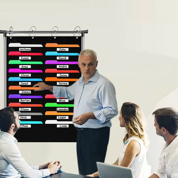 COMPUKAS Hanging File Organizer Wall Mail Storage Rectangular Black 1Pack for Office Use