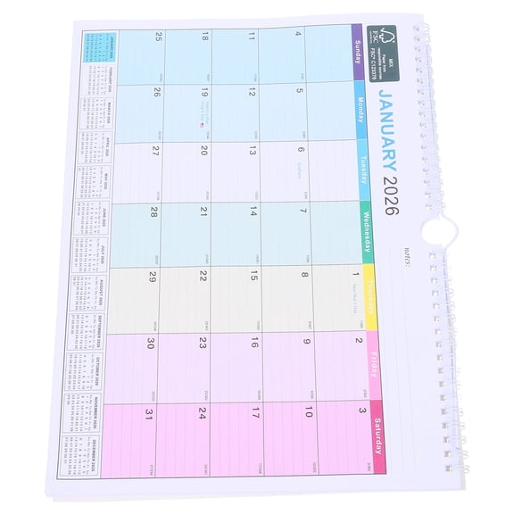 COMPUKAS Hanging Wall Calendar 18 Months Calendar Minimalist Who Need Planning Tools 1Pack