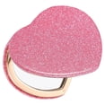 thumbnail image 1 of COMPUKAS Heart Compact Mirror Pink Foldable Regular Reflection Girls Daily Use 1Pack, 1 of 8