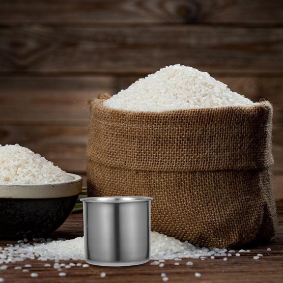 COMPUKAS Multiuse Stainless Steel Measuring Cup for Rice Flour and Syrup Storage