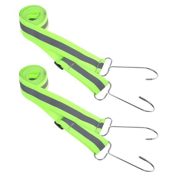 COMPUKAS High Visibility Reflective Tape 2PCS Secure Fit Light Green Nylon for Night Safety