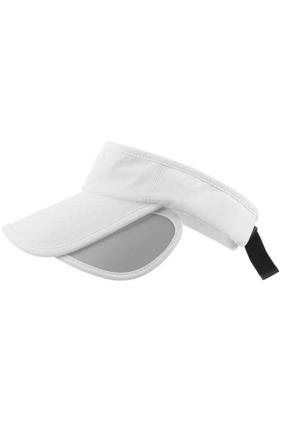 Hollow Top Outdoor Sun Hat Sun Visor Hat White 1Set Adjustable Brim for Sports Hiking