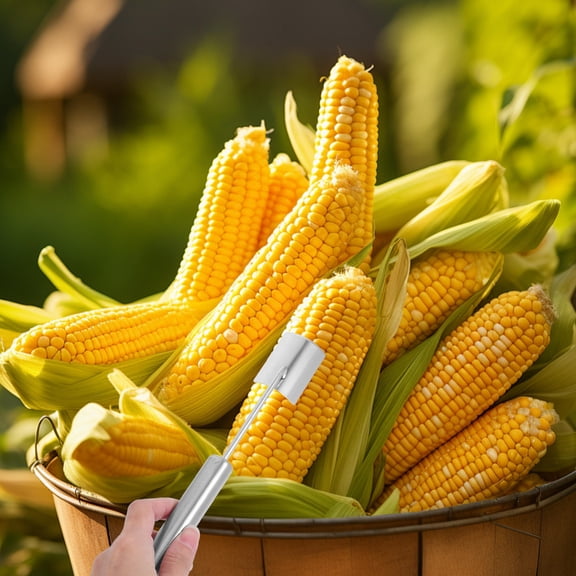 COMPUKAS Stainless Steel Corn Sheller for Home Use, Thickened Design, Easy and Efficient Corn Stripping Tool