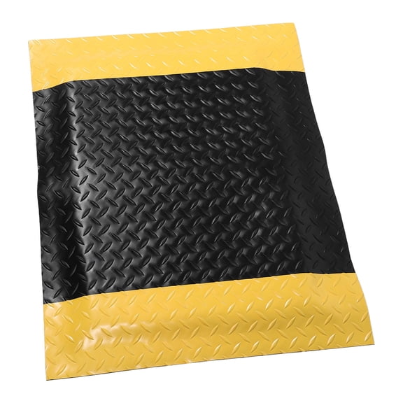 COMPUKAS Anti Static Rubber Floor Mat Black PVC Enhanced Comfort Support for Home
