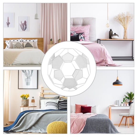 COMPUKAS Industrial Soccer Shape Metal Lamp Shade White Pendant Light Fixture Replacement