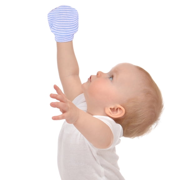 COMPUKAS Infant Mittens Prevent Scratching Cotton Winter Knit For Newborns Sleep