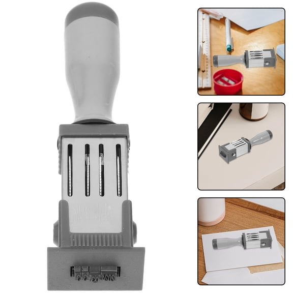 COMPUKAS Inking Date Stamp with Day Month Year for Office Accounting Bookkeeping and Document Marking