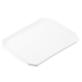 COMPUKAS Kitchen Bakeware White Bacon Cooking Tray for Microwave Oven Smooth Surface