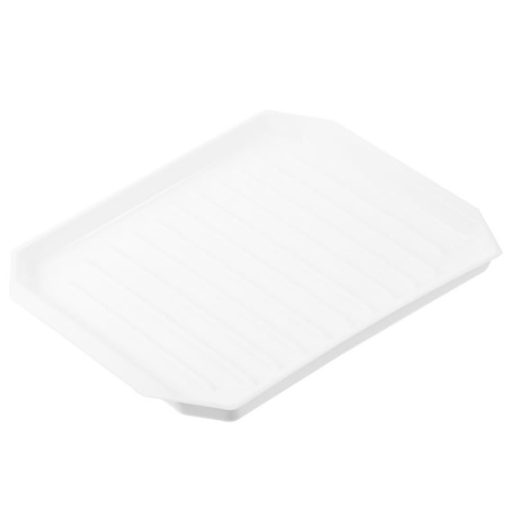 COMPUKAS Kitchen Bakeware White Bacon Cooking Tray for Microwave Oven Smooth Surface