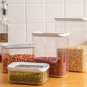 COMPUKAS Kitchen Beans Storage Box White Ps Transparent Sealing Preservation