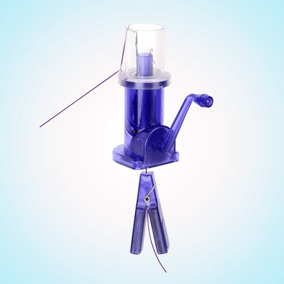 COMPUKAS Blue Spool Knitting Tool for Spiral Loop Knots and DIY Crafts