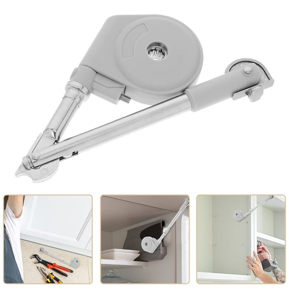 COMPUKAS Hydraulic Cabinet Support Rod with Quiet Close Metal Door Hinge Lift-Up Furniture Support