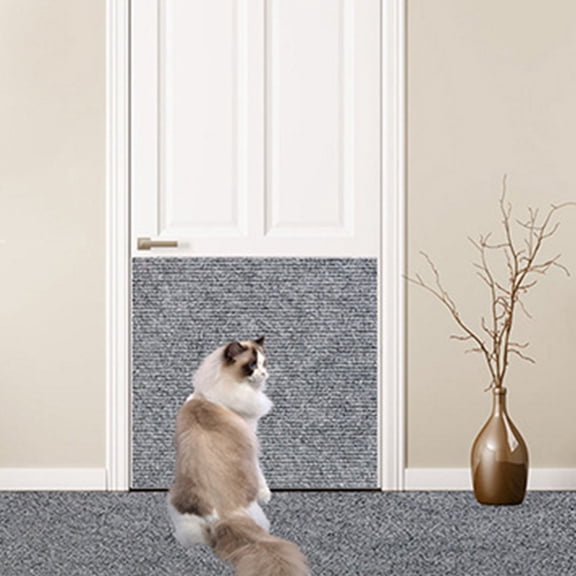 COMPUKAS Light Grey Cat Scratch with Self-Adhesive Polyester Cover for Furniture