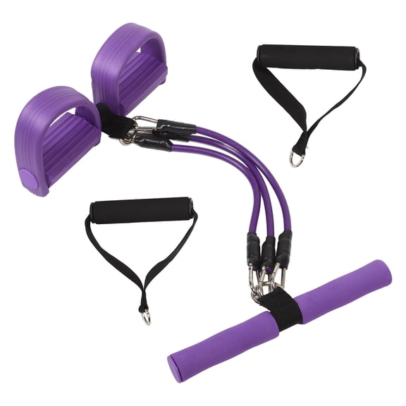 COMPUKAS Lightweight Fitness Elastic Rope with Pedal Puller for Full Body Exercise and Stretching