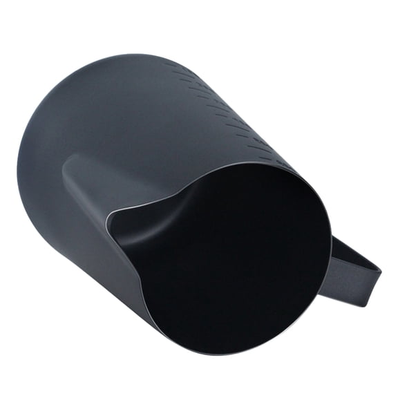 COMPUKAS Metal Frother Cup Liquid Measurement Black 1 Pack for Coffee and Beverage Preparation