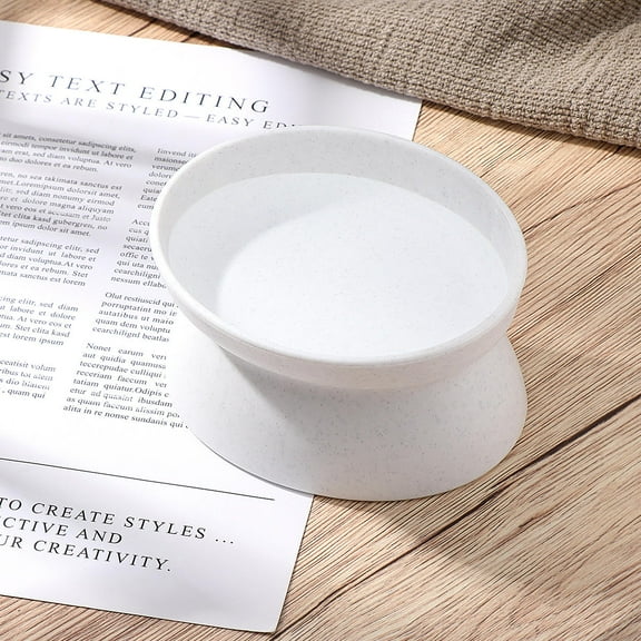 COMPUKAS 1Pack Pet Feeding Bowls Dual Use White Marble Texture Appearance for Dog and Cat