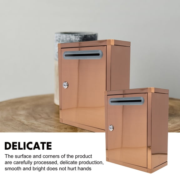 COMPUKAS Metal Lockable Suggestion Collection Box with Wall Mount and Desktop Use in Public Places