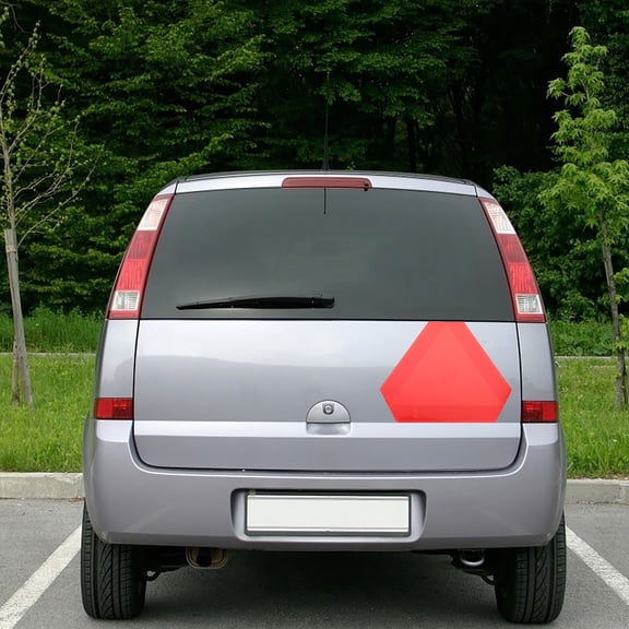 COMPUKAS Reflective Metal Slow Moving Vehicle Triangle Safety Warning Sign 36cm 1pc