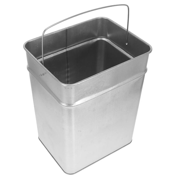 COMPUKAS Metal Trash Can Liner with Handle Large Capacity Wastebasket for Kitchen Bathroom and Office