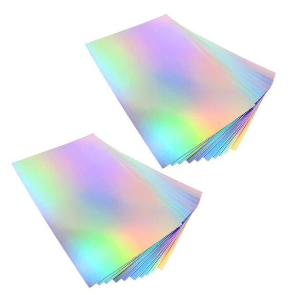 COMPUKAS Metallic Craft Paper 20 Sheets Multicolor Cardstock for Decoration and Scrapbooking Projects