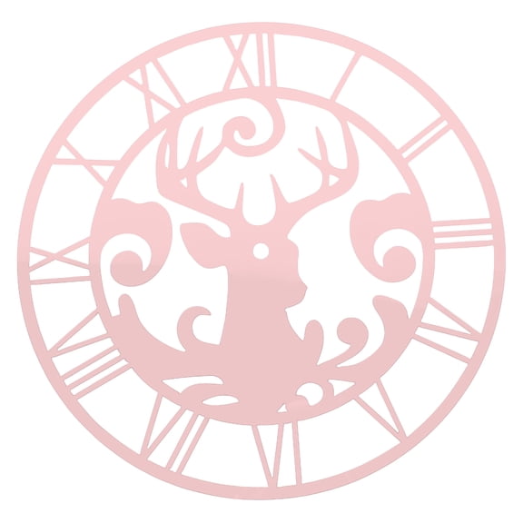 COMPUKAS Set of 2 Rose Round Acrylic Deer Wall Mirrors for Home Decor, Stylish and Modern Wall Decorations