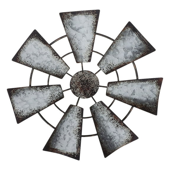 COMPUKAS Modern Farmhouse Decor Windmill Decoration Iron Pendant Wall Display 1Pack