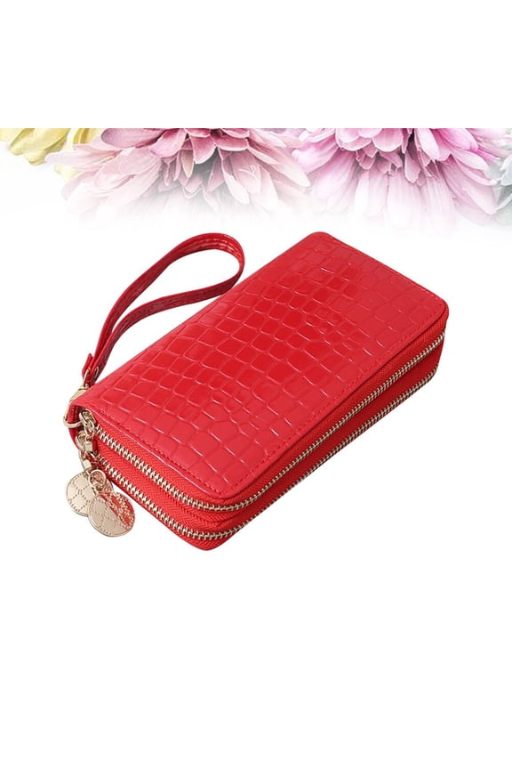 Money Pouches for Cash with Zipper Long High Grade PU 1Pcs Secure Storage